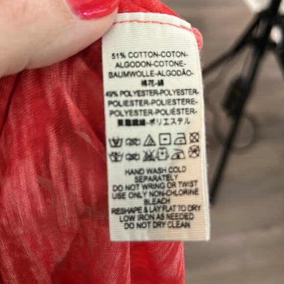 We the Free Night Sky Venice Red Shirt Size XS - Picture 6 of 7